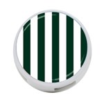 Vertical Stripes - White and Deep Green 4-Port USB Hub (Two Sides)