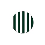 Vertical Stripes - White and Deep Green Golf Ball Marker (10 pack)