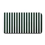 Vertical Stripes - White and Deep Green Medium Bar Mat