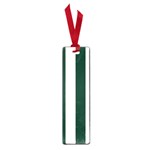 Vertical Stripes - White and Deep Green Small Book Mark
