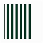 Vertical Stripes - White and Deep Green Small Garden Flag (Two Sides)