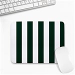 Vertical Stripes - White and Deep Green Small Mousepad