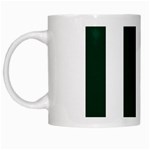 Vertical Stripes - White and Deep Green White Mug