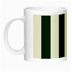 Vertical Stripes - White and Deep Green Night Luminous Mug