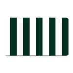 Vertical Stripes - White and Deep Green Magnet (Rectangular)