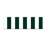 Vertical Stripes - White and Deep Green Sticker (Bumper)
