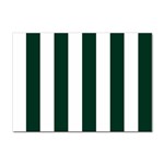 Vertical Stripes - White and Deep Green Sticker A4 (10 pack)