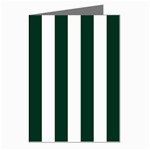 Vertical Stripes - White and Deep Green Greeting Cards (Pkg of 8)