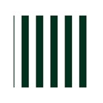 Vertical Stripes - White and Deep Green Greeting Card 5  x 7 