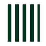 Vertical Stripes - White and Deep Green Greeting Card 4.5  x 6 