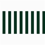 Vertical Stripes - White and Deep Green 4  x 8  Photo Cards