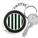 Vertical Stripes - White and Deep Green Measuring Tape