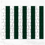 Vertical Stripes - White and Deep Green Jigsaw Puzzle (Rectangular)