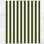 Vertical Stripes - White and Army Green Canvas 8  x 10 