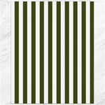 Vertical Stripes - White and Army Green Canvas 16  x 20 