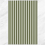 Vertical Stripes - White and Army Green Canvas 24  x 36 
