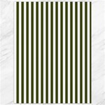 Vertical Stripes - White and Army Green Canvas 36  x 48 