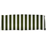 Vertical Stripes - White and Army Green Body Pillow Case Dakimakura (Two Sides)