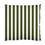 Vertical Stripes - White and Army Green Standard Cushion Case (One Side)