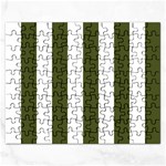 Vertical Stripes - White and Army Green Jigsaw Puzzle (Rectangular)