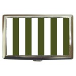 Vertical Stripes - White and Army Green Cigarette Money Case