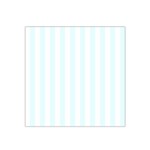 Vertical Stripes - White and Bubbles Cyan Satin Bandana Scarf