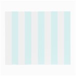 Vertical Stripes - White and Bubbles Cyan Small Glasses Cloth (2 Sides)