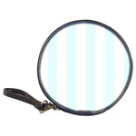 Vertical Stripes - White and Bubbles Cyan Classic 20-CD Wallet
