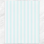 Vertical Stripes - White and Bubbles Cyan Canvas 11  x 14 