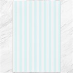 Vertical Stripes - White and Bubbles Cyan Canvas 12  x 18 