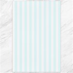 Vertical Stripes - White and Bubbles Cyan Canvas 20  x 30 