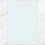 Vertical Stripes - White and Bubbles Cyan Canvas 24  x 36 