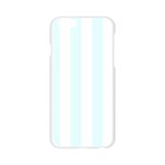 Vertical Stripes - White and Bubbles Cyan Apple iPhone 6/6S Silicone Case (Transparent)