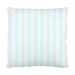 Vertical Stripes - White and Bubbles Cyan Standard Cushion Case (One Side)