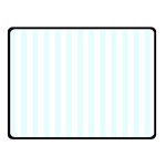 Vertical Stripes - White and Bubbles Cyan Fleece Blanket (Small) (One Side)