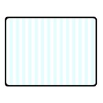 Vertical Stripes - White and Bubbles Cyan Double Sided Fleece Blanket (Small) (Two Sides)