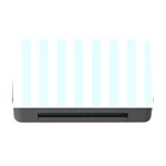Vertical Stripes - White and Bubbles Cyan Memory Card Reader with CF