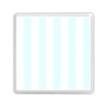 Vertical Stripes - White and Bubbles Cyan Memory Card Reader with Storage (Square)