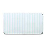 Vertical Stripes - White and Bubbles Cyan Medium Bar Mat