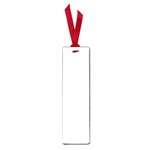 Vertical Stripes - White and Bubbles Cyan Small Book Mark