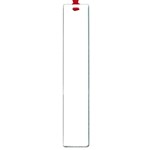 Vertical Stripes - White and Bubbles Cyan Large Book Mark