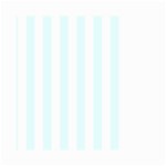 Vertical Stripes - White and Bubbles Cyan Small Garden Flag (Two Sides)