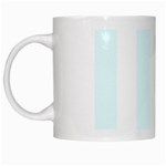 Vertical Stripes - White and Bubbles Cyan White Mug