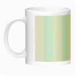 Vertical Stripes - White and Bubbles Cyan Night Luminous Mug
