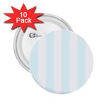 Vertical Stripes - White and Bubbles Cyan 2.25  Button (10 pack)