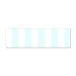Vertical Stripes - White and Bubbles Cyan Sticker Bumper (10 pack)
