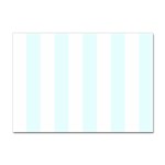 Vertical Stripes - White and Bubbles Cyan Sticker A4 (100 pack)