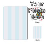 Vertical Stripes - White and Bubbles Cyan Multi-purpose Cards (Rectangle)