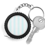 Vertical Stripes - White and Bubbles Cyan Measuring Tape