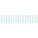 Vertical Stripes - White and Light Cyan Flano Scarf (Small)